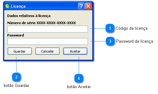 Janela Licença